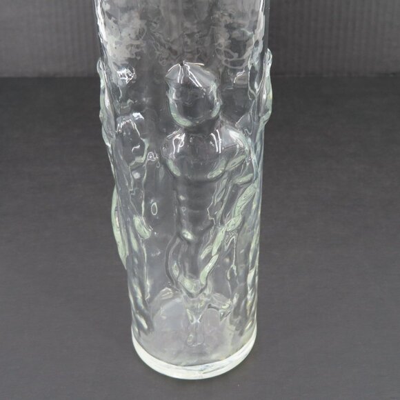 Vintage Libbey Posing Muscle Man Men Clear Cocktail Drinking Glass Sexy Vase - Picture 4 of 10